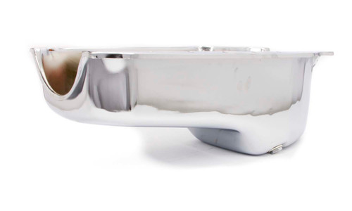 86-   SBC Steel Stock Oil Pan Chrome, by RACING POWER CO-PACKAGED, Man. Part # R9414