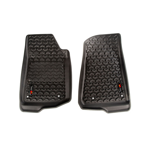 Front Floor Liners Black 18-  Jeep Wrangler JL, by RUGGED RIDGE, Man. Part # 12920.36