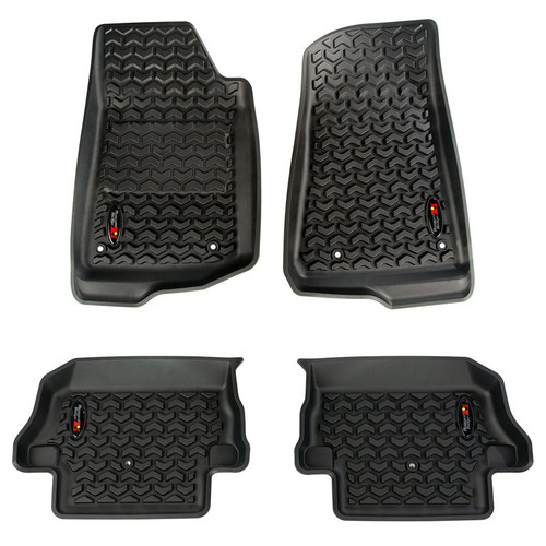 Front & Rear Floor Liner 18-   Jeep Wrangler JL, by RUGGED RIDGE, Man. Part # 12987.43