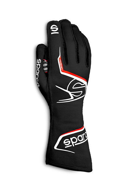 Glove Arrow Large Black / Red, by SPARCO, Man. Part # 00131411NRRS