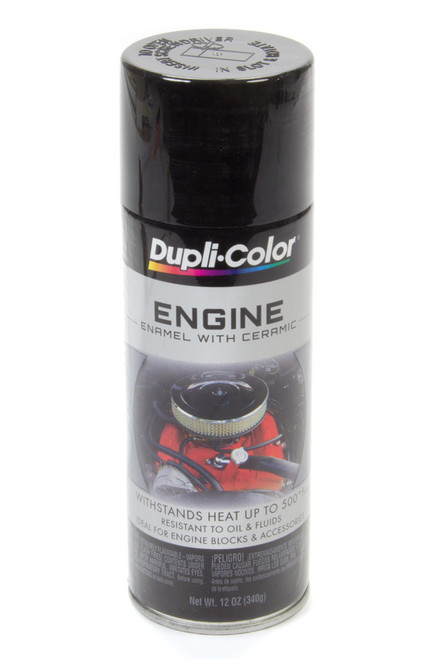 Gloss Black Engine Paint 12oz, by DUPLI-COLOR/KRYLON, Man. Part # DE1613
