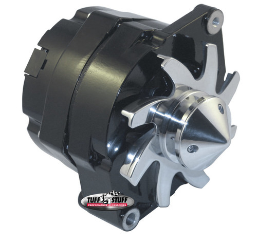 GM Alternator Silver Bul let 140 amp 1-Wire Black, by TUFF-STUFF, Man. Part # 7140FBULL12