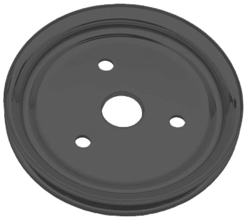 SBC SWP Crankshaft Pulley 1 Groove Black, by TRANS-DAPT, Man. Part # 8602