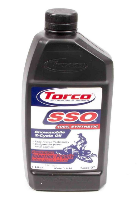 SSO Synthetic Smokeless 2 Cycle Snowmobile Oil, by TORCO, Man. Part # S960066CE