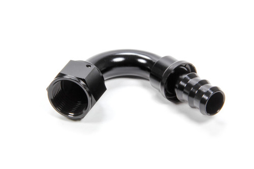 #12 120 Degree Hose End Push Lock, by TRIPLE X RACE COMPONENTS, Man. Part # HF-12012BLK