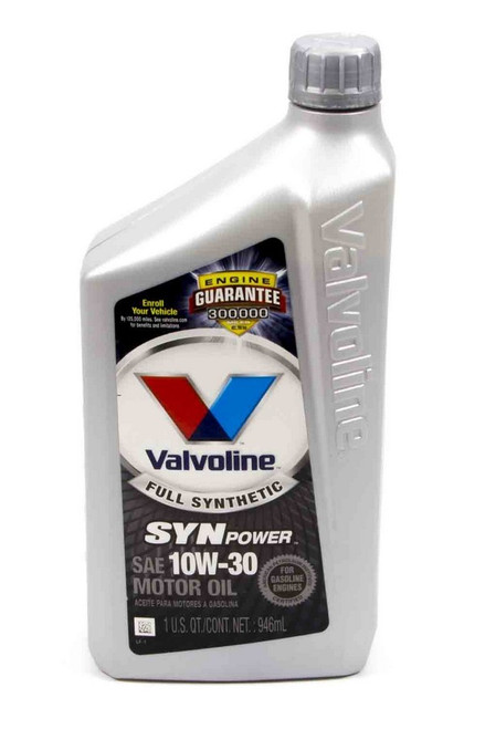 10w30 Synthetic Oil Qt. Valvoline, by VALVOLINE, Man. Part # 935-6