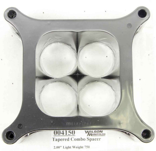 Carburetor Spacer - 4150 2in 4-Hole L/W Tapered, by WILSON MANIFOLDS, Man. Part # 004150