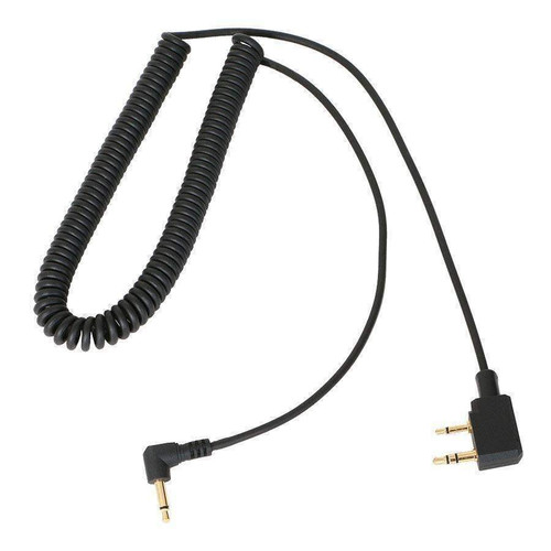Cord Coiled Headset to Radio Rugged Kentwood, by RUGGED RADIOS, Man. Part # CC-KEN-LSO