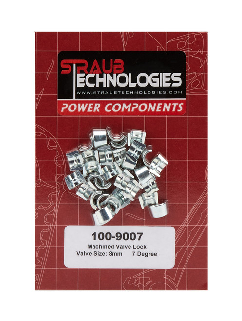 Valve Locks 7-Deg 8mm Machined Steel 16pk, by STRAUB TECHNOLOGIES INC., Man. Part # 100-9007