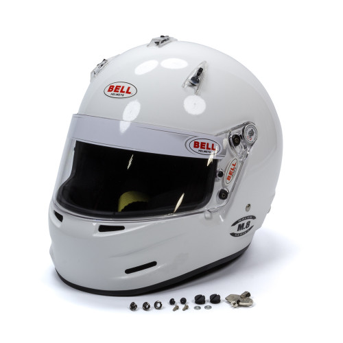 Helmet M8 Large White SA2020, by BELL HELMETS, Man. Part # 1419A05