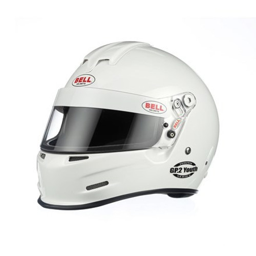 GP2 Youth Helmet White 3XS SFI24.1-15, by BELL HELMETS, Man. Part # 1425002