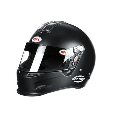 GP2 Youth Helmet Flat Black 2XS SFI24.1-15, by BELL HELMETS, Man. Part # 1425013