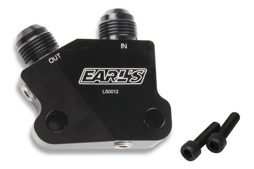 GM LS Engine Oil Cooler Adapter, by EARLS, Man. Part # LS0012ERL