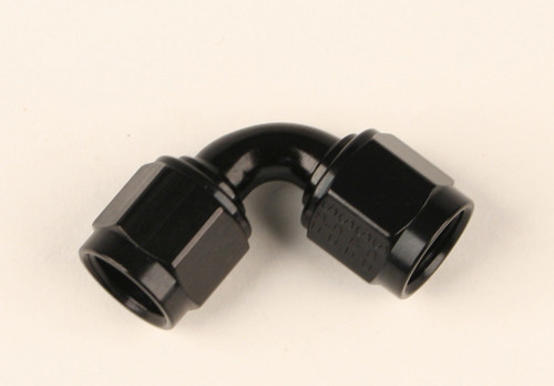 4an Female 90-Degree Coupler Fitting Black, by FRAGOLA, Man. Part # 496321-BL