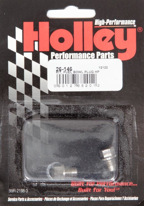 Ultra HP Fuel Bowl Plug Kit, by HOLLEY, Man. Part # 26-146