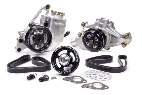 Serpentine Drive Kit - SBC w/P/S & W/P, by JONES RACING PRODUCTS, Man. Part # 1004-AR-CE