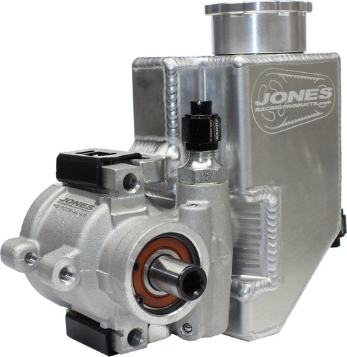 Alum Mini P/S Pump with Alum Reservoir, by JONES RACING PRODUCTS, Man. Part # PS-9008-AL-AR