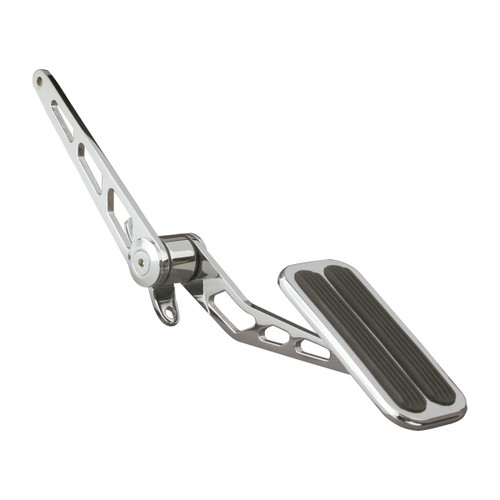 XL Chrome Steel Throttle Pedal - Spr. Loaded, by LOKAR, Man. Part # SG-6016