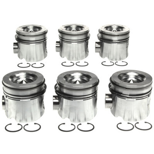 Piston Set w/Rings Dodge Cummins 6pk, by MAHLE ORIGINAL/CLEVITE, Man. Part # 224-3732WR