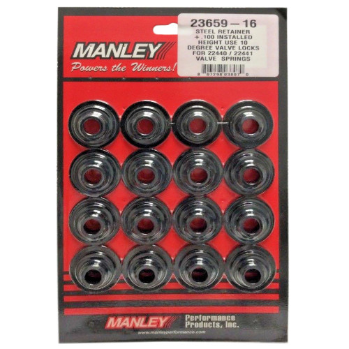 1.550 10-Degree Valve Spring Retainers - Steel, by MANLEY, Man. Part # 23659-16