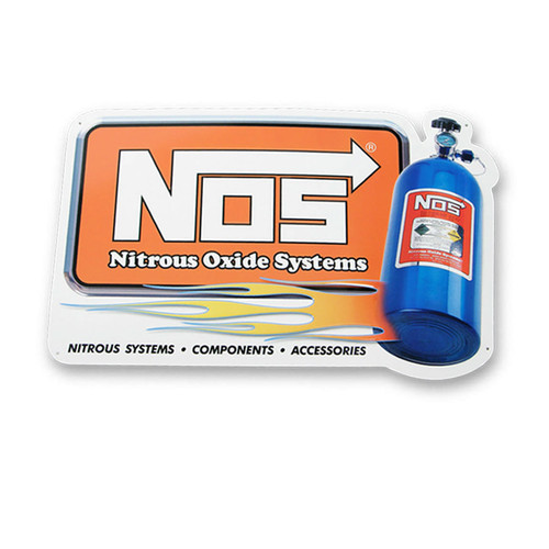 NOS Metal Sign , by NITROUS OXIDE SYSTEMS, Man. Part # 19327NOS