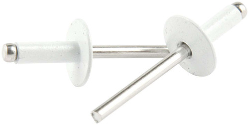 Lg Hd Rivet White Alum 250pk, by ALLSTAR PERFORMANCE, Man. Part # ALL18158