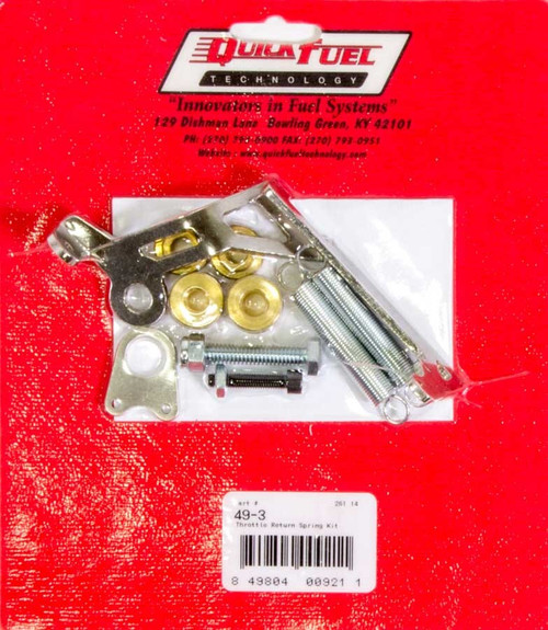 Throttle Return Spring Kit - Square Flange, by QUICK FUEL TECHNOLOGY, Man. Part # 49-3QFT