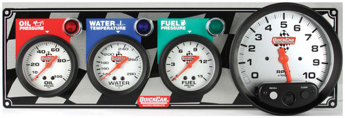 3-1 Gauge Panel OP-WT-FP-Tach, by QUICKCAR RACING PRODUCTS, Man. Part # 61-6042