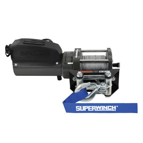 1500lb Winch 1.1HP 120V 1/8in x 35ft Wire Rope, by SUPERWINCH, Man. Part # 1715001