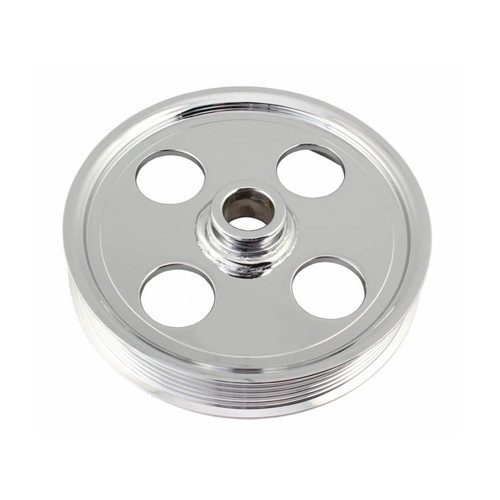 Type II Power Steering Pulley 6 Groove Chrome, by TUFF-STUFF, Man. Part # 8489A