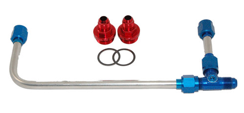 Polished S/S 4160 Carb. Fuel Line Kit, by ADVANCED ENGINE DESIGN, Man. Part # 60946