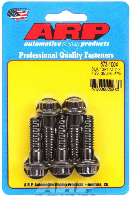 Bolt Kit - 12pt (5pk) 10mm x 1.25 x 35mm, by ARP, Man. Part # 673-1004