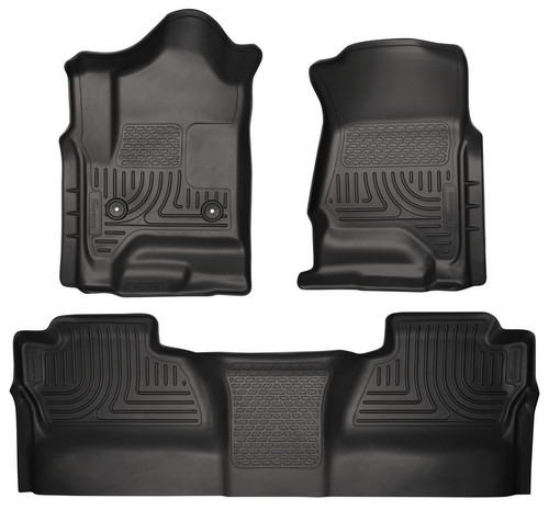 15-   GM 2500HD Crew Cab Floor Liners Black, by HUSKY LINERS, Man. Part # 98231