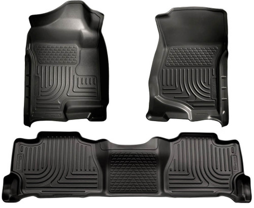 07-14 Tahoe Floor Liners Black, by HUSKY LINERS, Man. Part # 98251