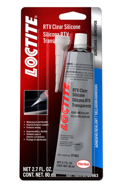 RTV Clear Silicone Adhesive 80ml/2.7oz, by LOCTITE, Man. Part # 491981