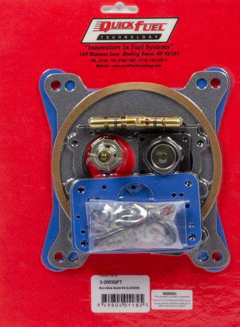 Carb Rebuild Kit w/Non- Stick Gaskets 4223/4224, by QUICK FUEL TECHNOLOGY, Man. Part # 3-2003QFT