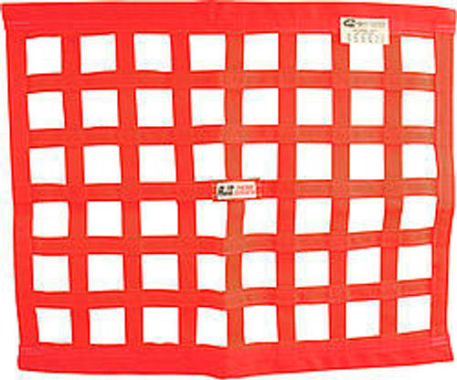 Ribbon Window Net 24x24 Red SFI, by RJS SAFETY, Man. Part # 10000604