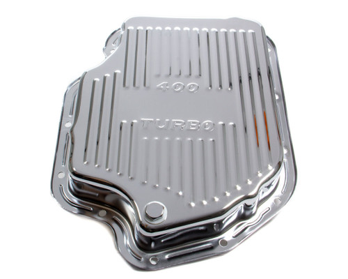 TH400 Trans Pan Chrome Steel Finned, by RACING POWER CO-PACKAGED, Man. Part # R9121
