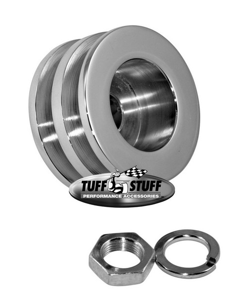 Alternator Chrome Double V-Pulley, by TUFF-STUFF, Man. Part # 7610F