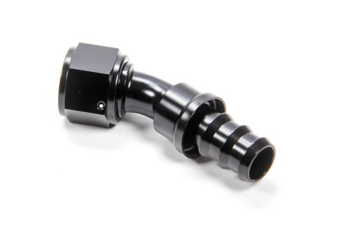 #12 30 Degree Hose End Push Lock, by TRIPLE X RACE COMPONENTS, Man. Part # HF-13012BLK