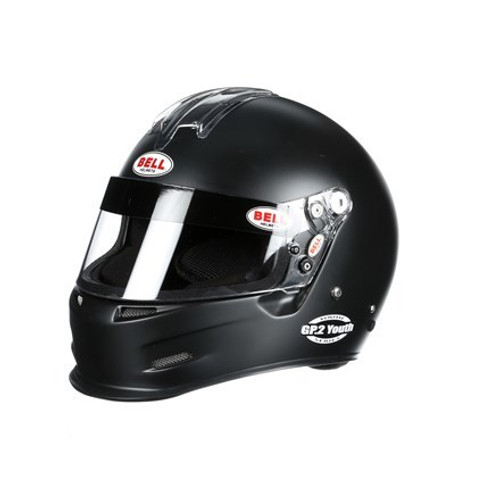 GP2 Youth Helmet Flat Black 4XS SFI24.1-15, by BELL HELMETS, Man. Part # 1425011