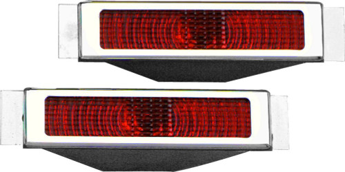 LED Taillights Open Bezel Polished Pair, by BILLET SPECIALTIES, Man. Part # 61225