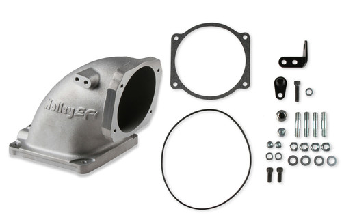 Intake Elbow 4500 GM LS TB Flange, by HOLLEY, Man. Part # 300-248