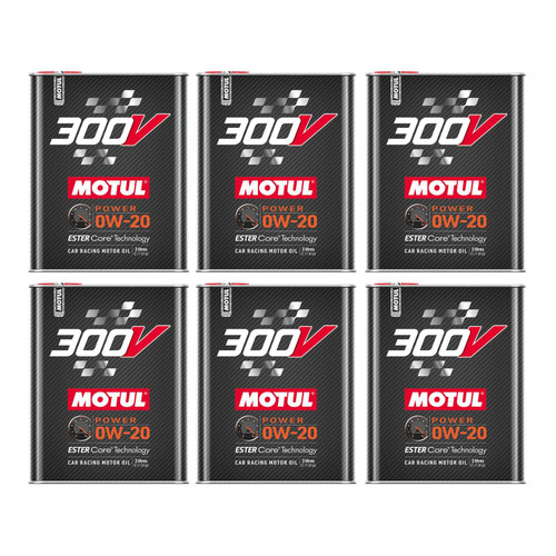 300V 0w20 Racing Oil Synthetic Case 6x2 Liter, by MOTUL USA, Man. Part # 110813