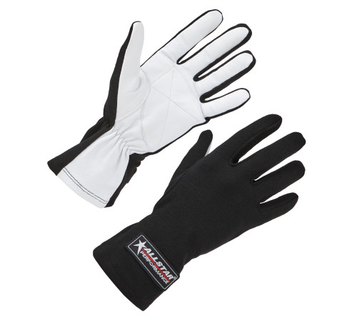 Driving Gloves Non-SFI S/L Black Small, by ALLSTAR PERFORMANCE, Man. Part # ALL910011