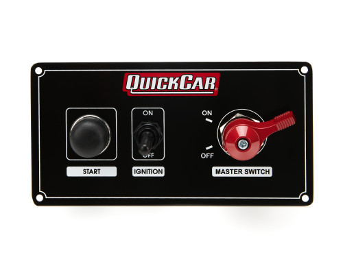 Ignition Panel w/ MSD & 1 Acc. Switch, by QUICKCAR RACING PRODUCTS, Man. Part # 55-8022