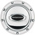 Horn Button Riveted Polished w/Black Logo, by BILLET SPECIALTIES, Man. Part # 32715