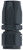 Hose Fitting #6 Straight Black, by FRAGOLA, Man. Part # 100106-BL