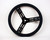 15in. Steering Wheel Black Steel Smooth Grip, by LONGACRE, Man. Part # 52-56841