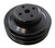 Ford 289 2 Groove Water Pump Pulley Black, by RACING POWER CO-PACKAGED, Man. Part # R8975B
